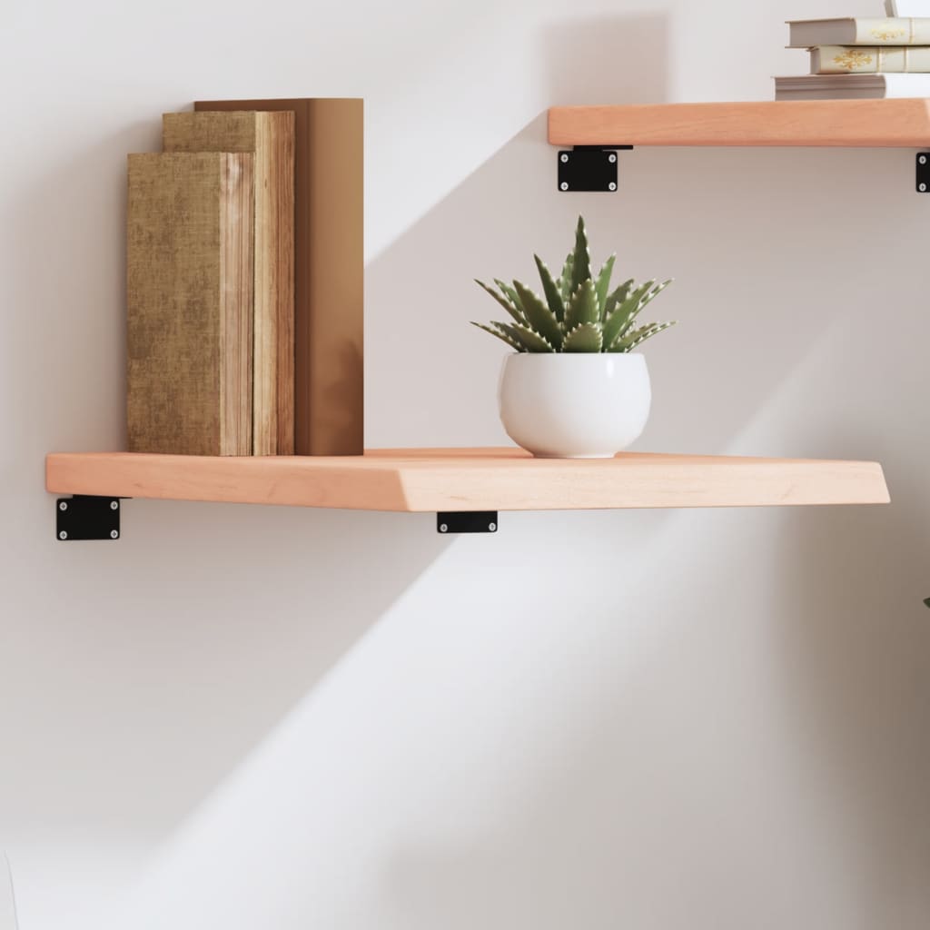 vidaXL Wall Shelf 40x50x(2-4) cm Untreated Solid Wood Oak