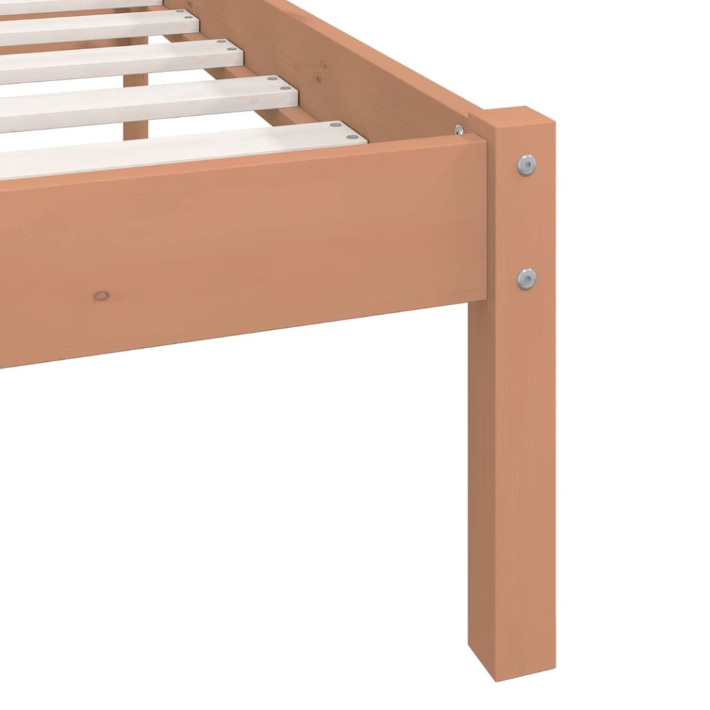 vidaXL Bed Frame without Mattress Honey Brown Solid Wood 120x200 cm