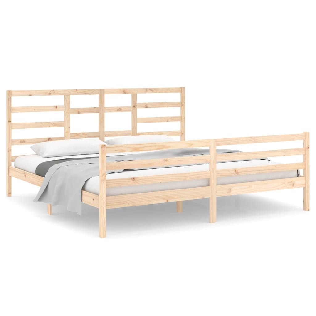 vidaXL Bed Frame Solid Wood 200x200 cm