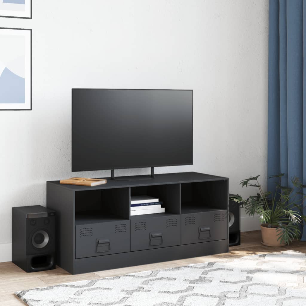 vidaXL TV Cabinet Anthracite 99x39x44 cm Steel