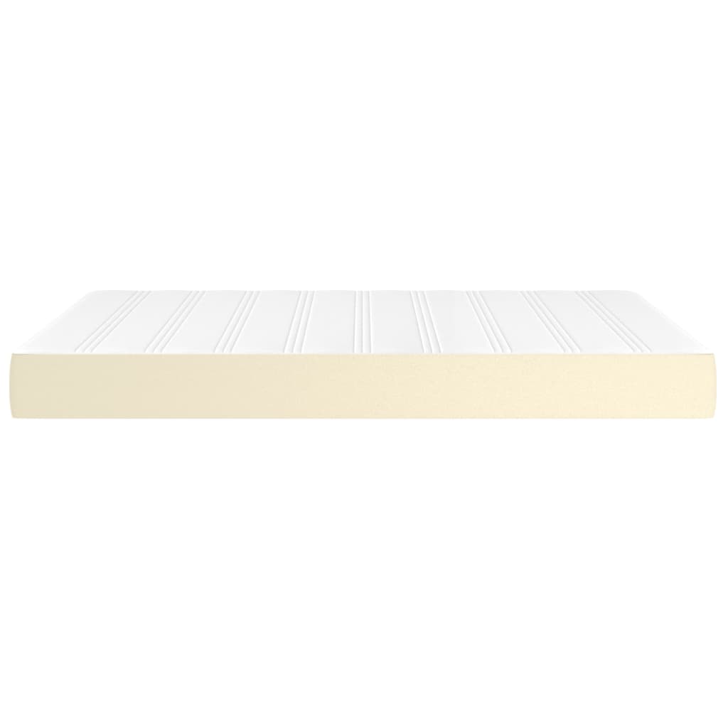 vidaXL Pocket Spring Bed Mattress Cream 140x200x20 cm Faux Leather