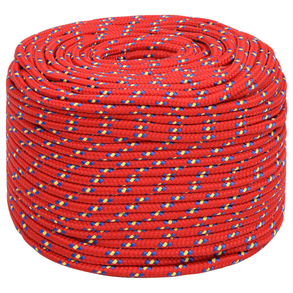 vidaXL Boat Rope Red 8 mm 250 m Polypropylene