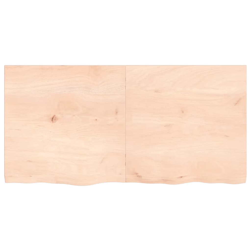 vidaXL Table Top 120x60x(2-4) cm Untreated Solid Wood Oak