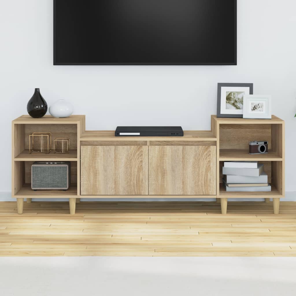 vidaXL TV Cabinet Sonoma Oak 160x35x55 cm Engineered Wood