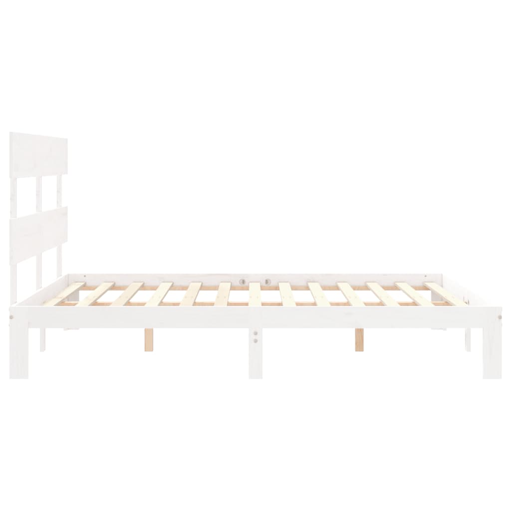 vidaXL Bed Frame without Mattress White 160x200 cm Solid Wood Pine