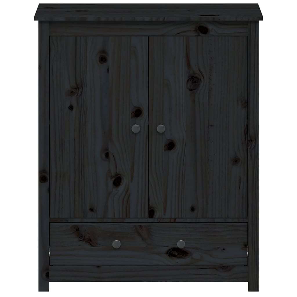 vidaXL Highboard Black 83x41,5x100 cm Solid Wood Pine