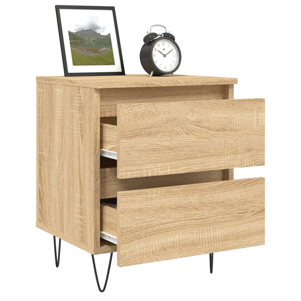 vidaXL Bedside Cabinets 2 pcs Sonoma Oak 40x35x50 cm Engineered Wood