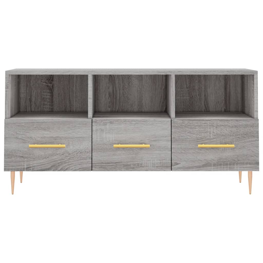 vidaXL TV Cabinet Grey Sonoma 102x36x50 cm Engineered Wood