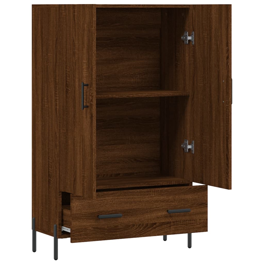 vidaXL Highboard Brown Oak 69.5x31x115 cm Engineered Wood