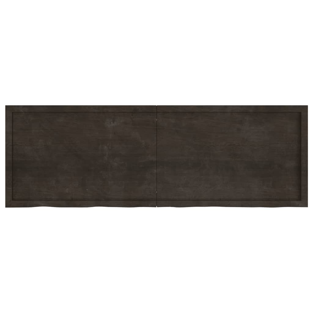 vidaXL Bathroom Countertop Dark Brown 180x60x(2-6) cm Treated Solid Wood