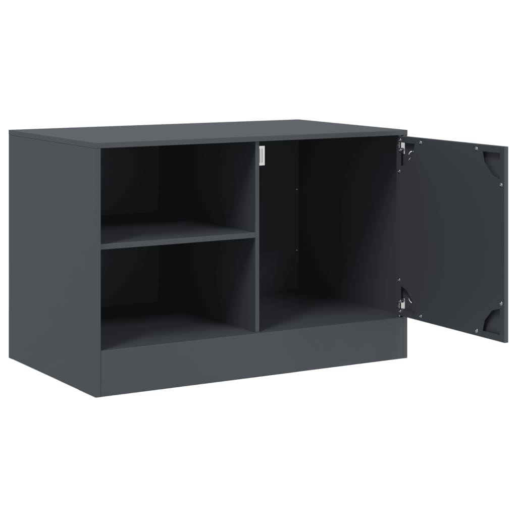 vidaXL TV Cabinet Anthracite 67x39x44 cm Steel