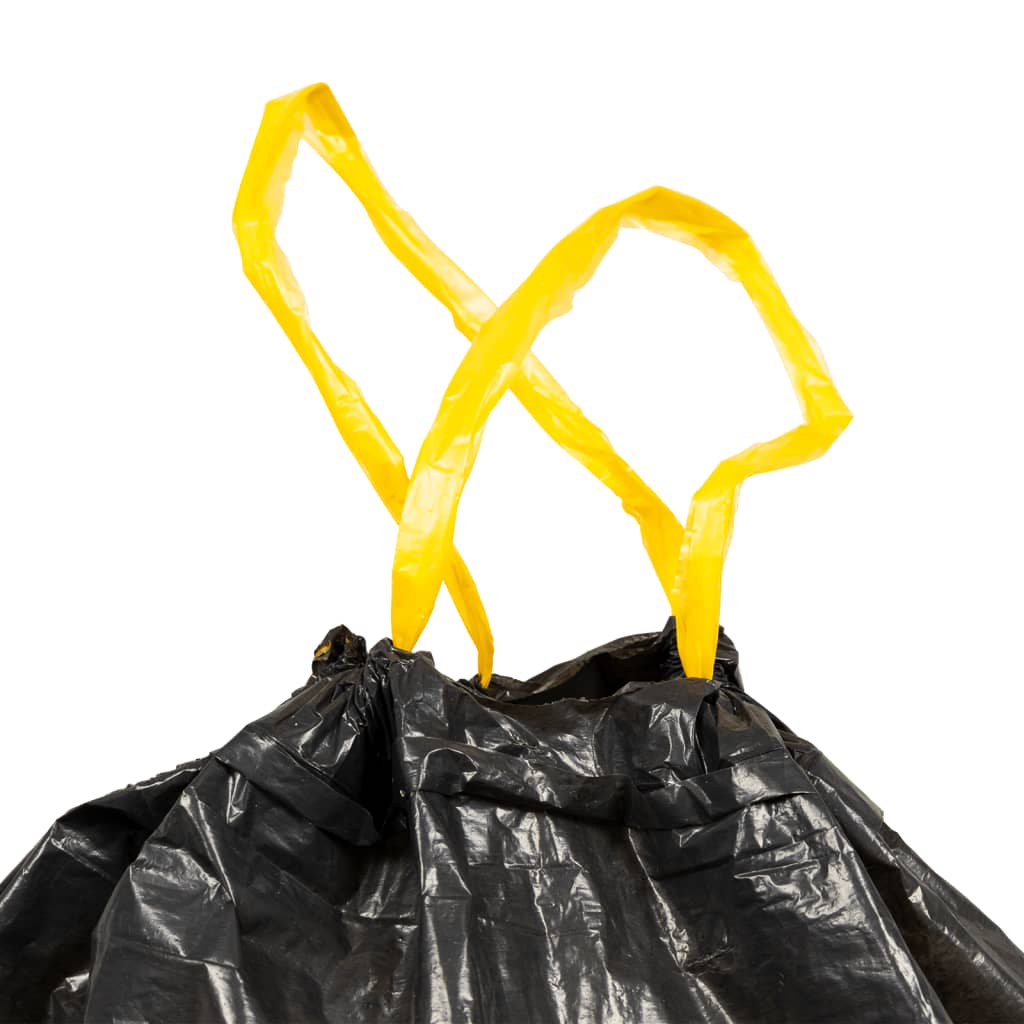 vidaXL Bin Bags with Drawstrings 250 pcs Black 120 L