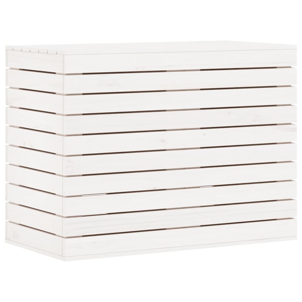 vidaXL Laundry Basket White 88.5x44x66 cm Solid Wood Pine