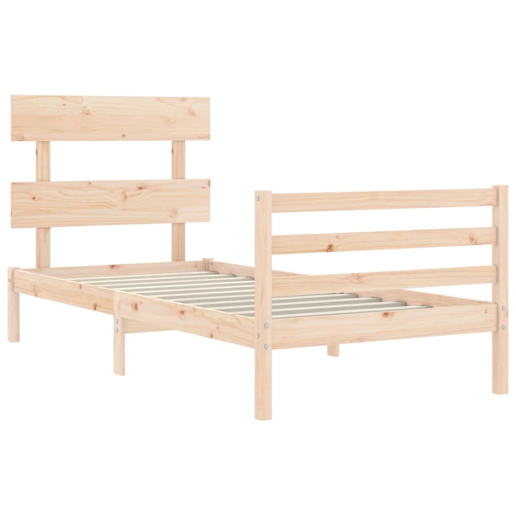 vidaXL Bed Frame without Mattress 90x200 cm Solid Wood