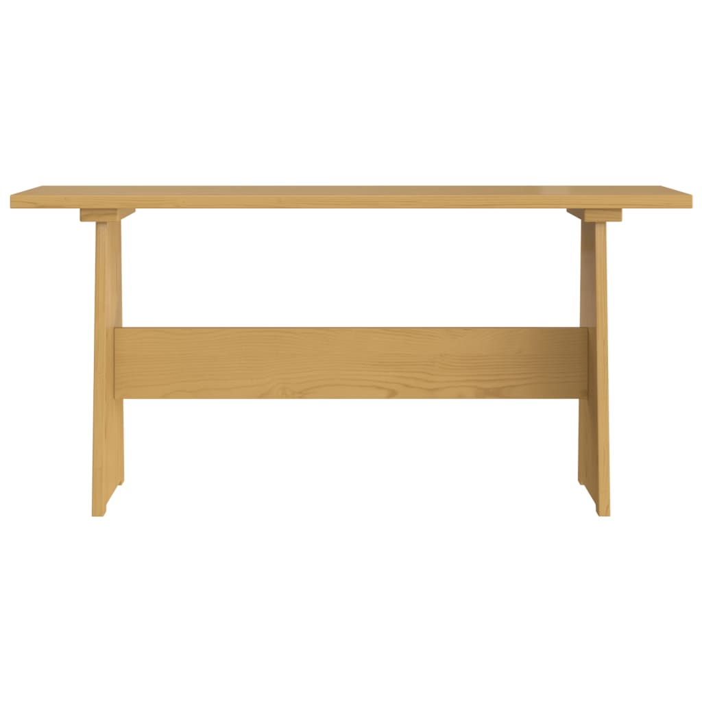 vidaXL Dining Table with Bench REINE Honey Brown Solid Wood Pine