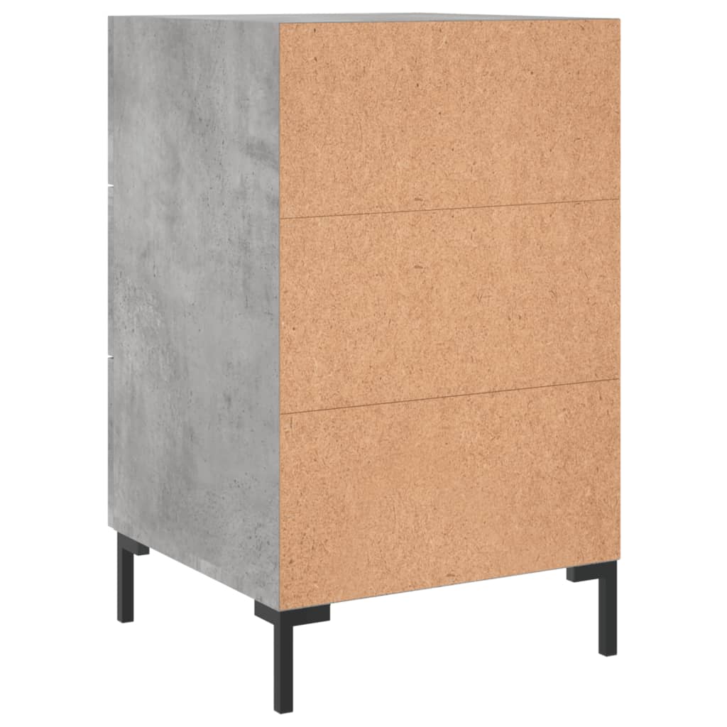 vidaXL Bedside Cabinet Concrete Grey 40x40x66 cm Engineered Wood