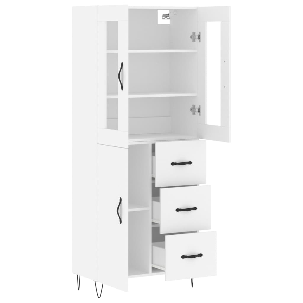 vidaXL Highboard White 69.5x34x180 cm Engineered Wood