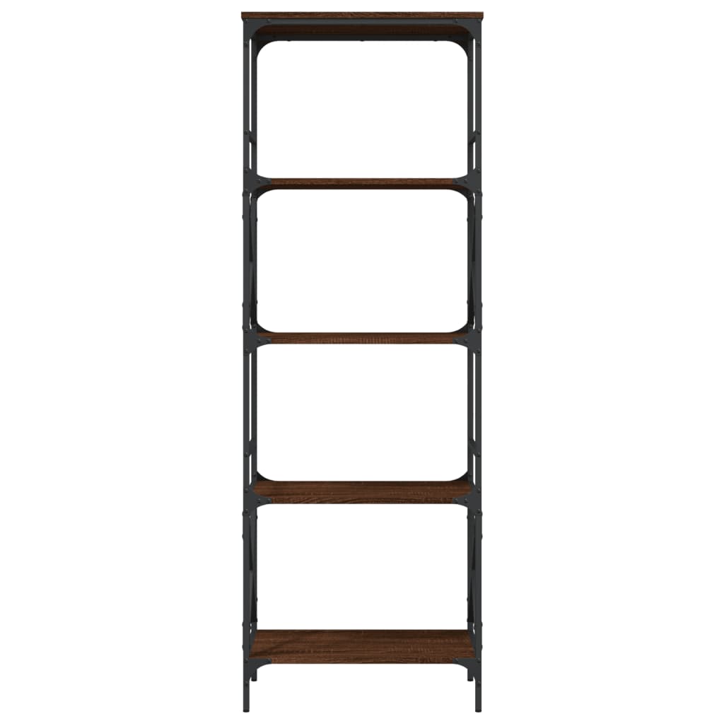 vidaXL Bookcase 5-Tier Brown Oak 59x35x171 cm Engineered Wood