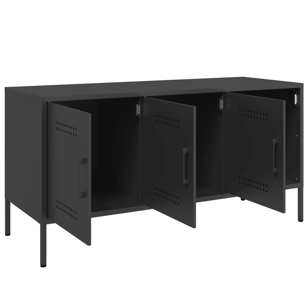 vidaXL TV Cabinet Black 100.5x39x50.5 cm Steel