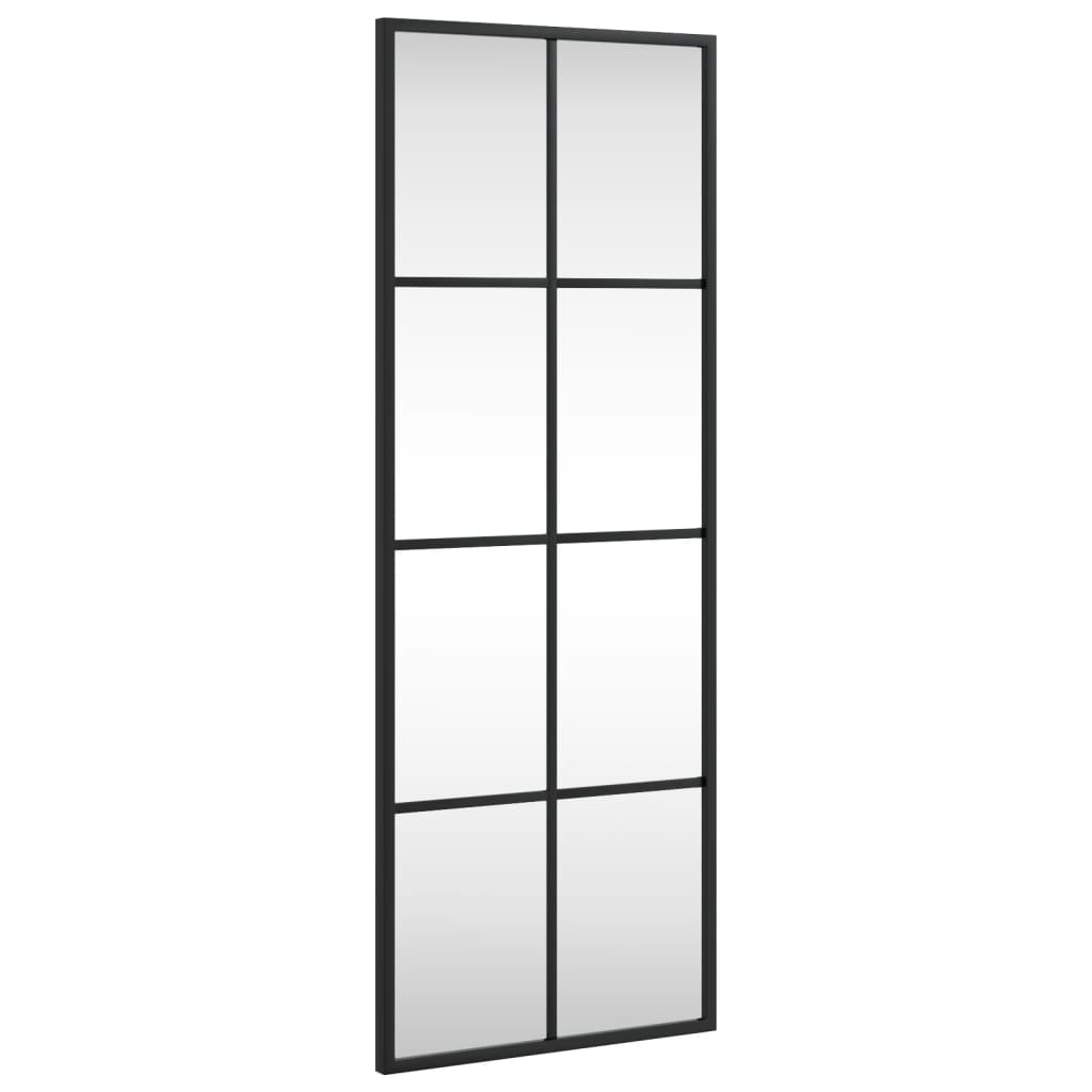 vidaXL Wall Mirror Black 30x80 cm Rectangle Iron