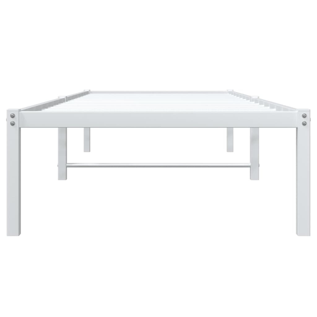 vidaXL Metal Bed Frame White 80x200 cm