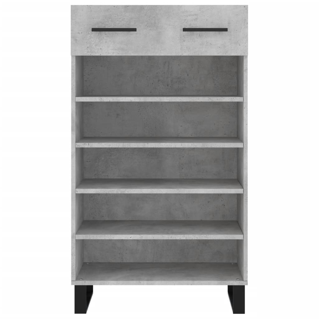 vidaXL Shoe Cabinet Concrete Grey 60x35x105 cm Engineered Wood