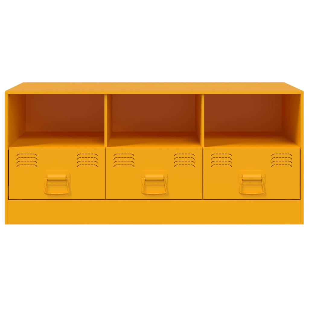 vidaXL TV Cabinet Mustard Yellow 99x39x44 cm Steel