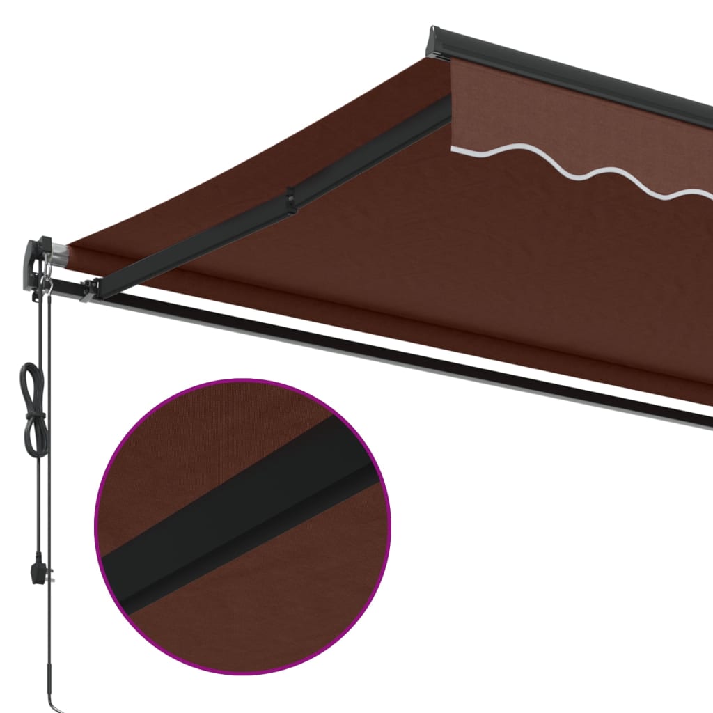 vidaXL Automatic Retractable Awning Brown 450x300 cm