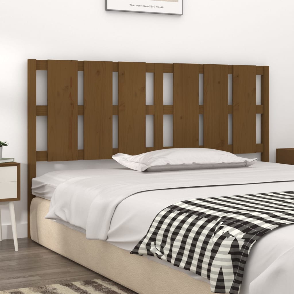 vidaXL Bed Headboard Honey Brown 165.5x4x100 cm Solid Wood Pine