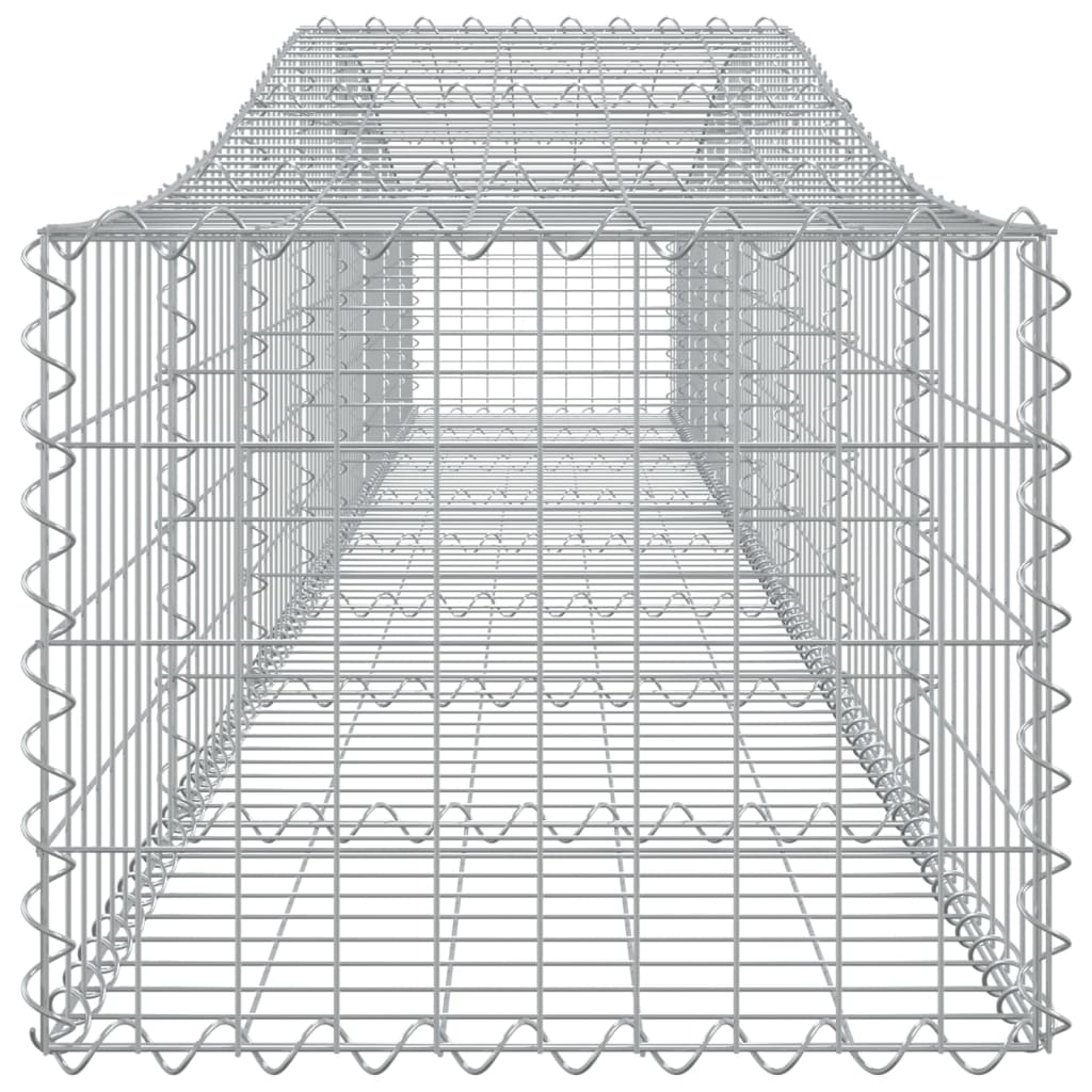 vidaXL Arched Gabion Basket 400x50x40/60 cm Galvanised Iron