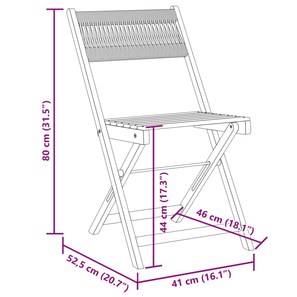 vidaXL 3 Piece Bistro Set Grey Polypropylene and Solid Wood