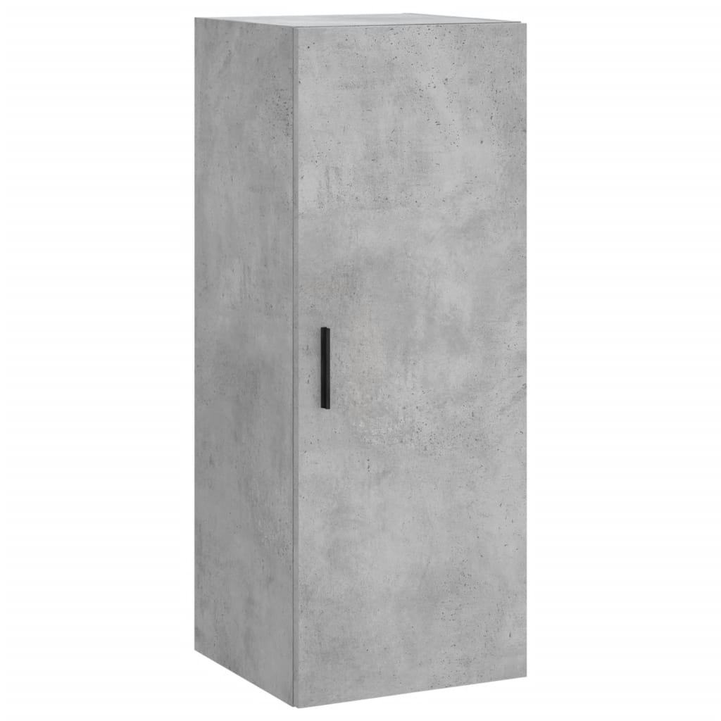 vidaXL Wall Mounted Cabinet Concrete Grey 34.5x34x90 cm