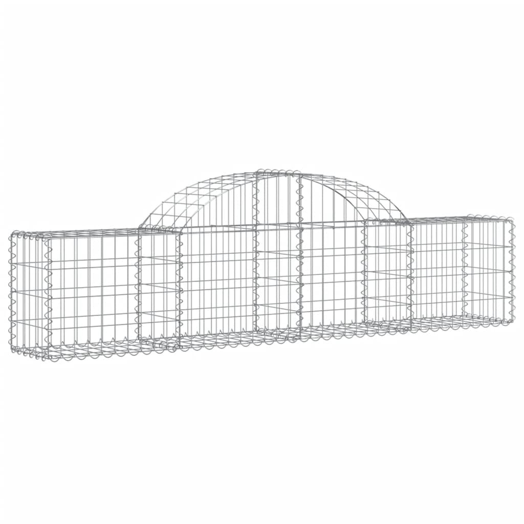 vidaXL Arched Gabion Baskets 20 pcs 200x30x40/60 cm Galvanised Iron