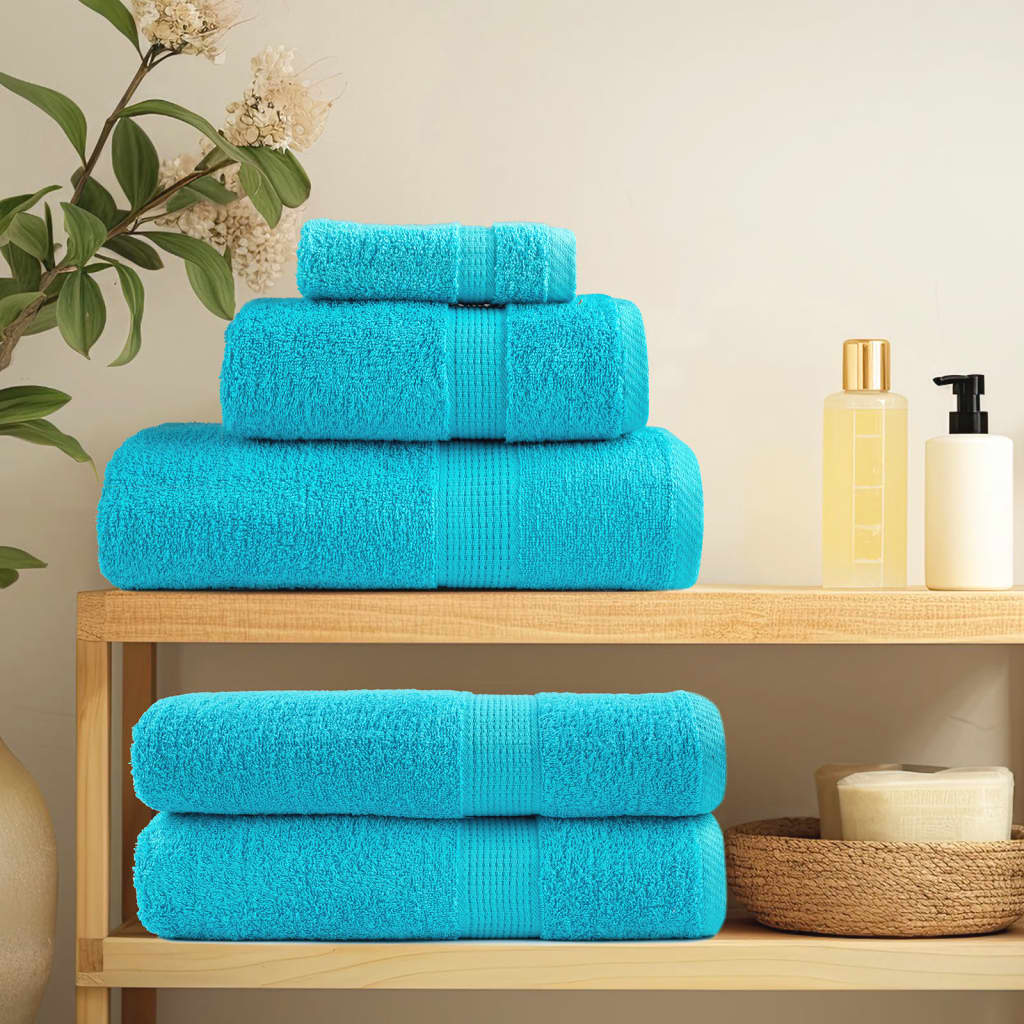 vidaXL Premium Towels SOLUND 4 pcs Turquoise 100x200 cm 600 gsm