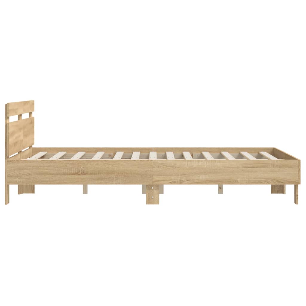 vidaXL Bed Frame without Mattress Sonoma Oak 150x200 cm King Size