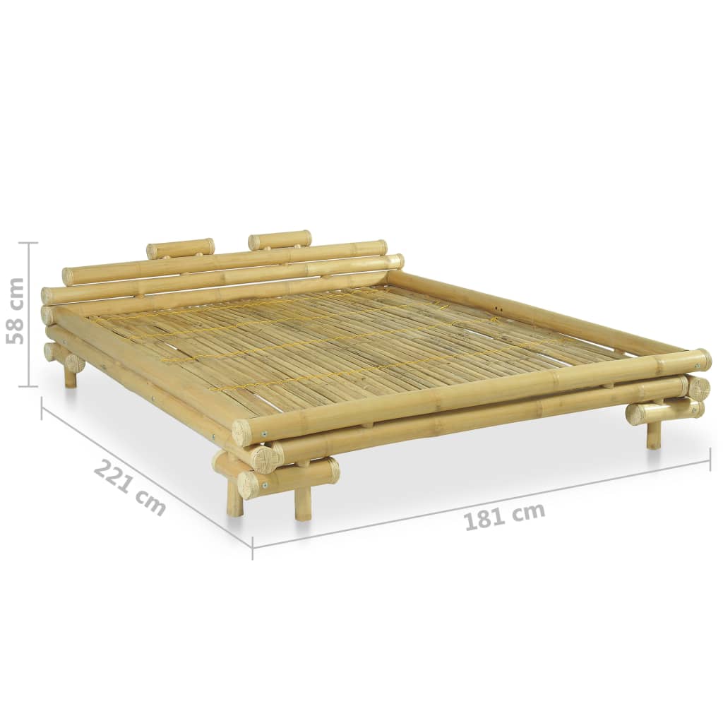 vidaXL Bed Frame without Mattress Bamboo 160x200 cm