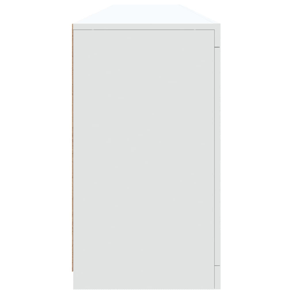 vidaXL Sideboard with LED Lights White 202x37x67 cm