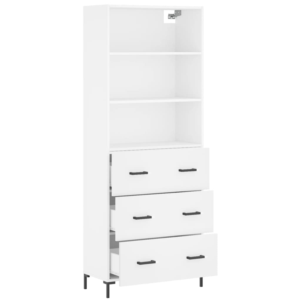 vidaXL Highboard White 69.5x34x180 cm Engineered Wood