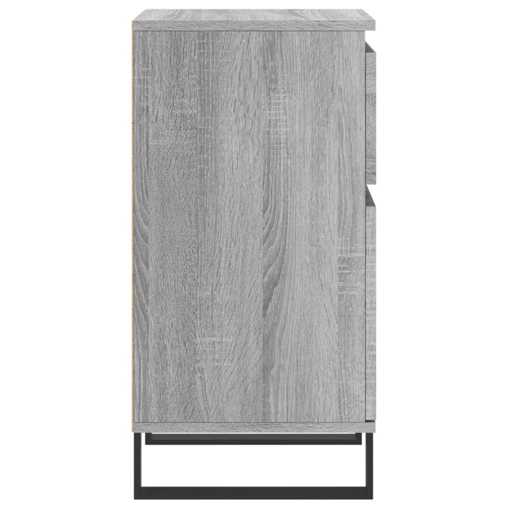 vidaXL Sideboards 2 pcs Grey Sonoma 40x35x70 cm Engineered Wood