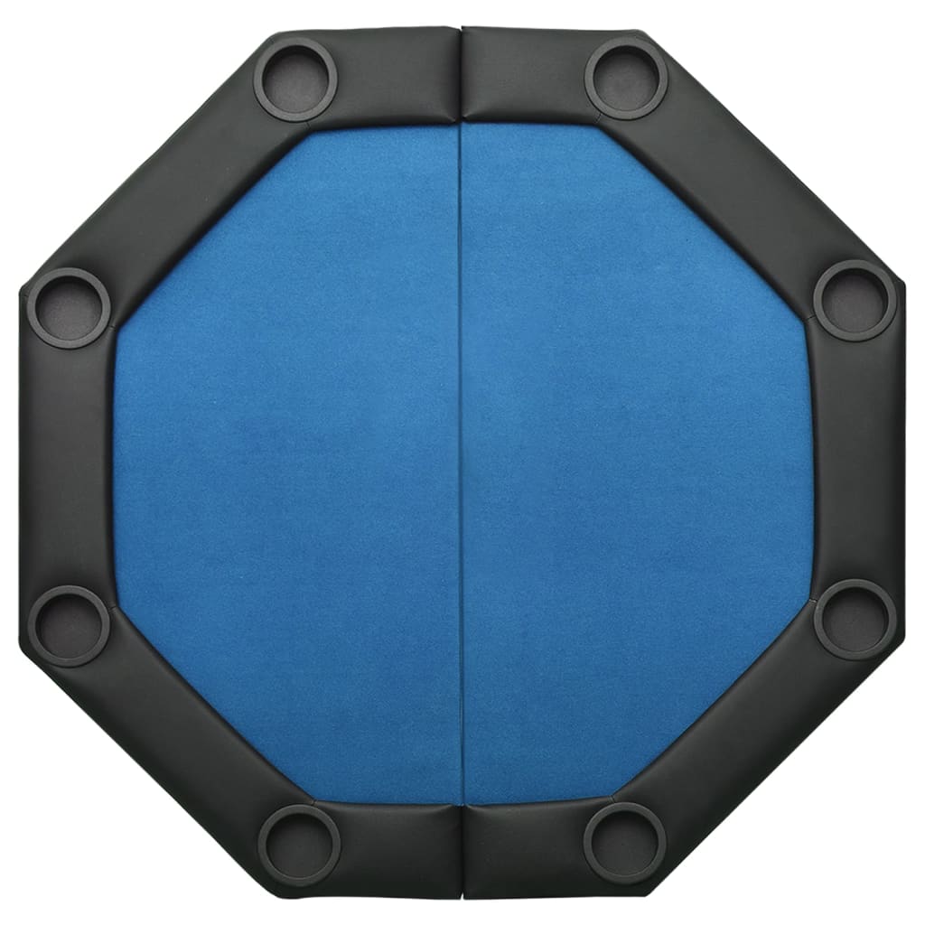 vidaXL 8-Player Folding Poker Table Blue 108x108x75 cm