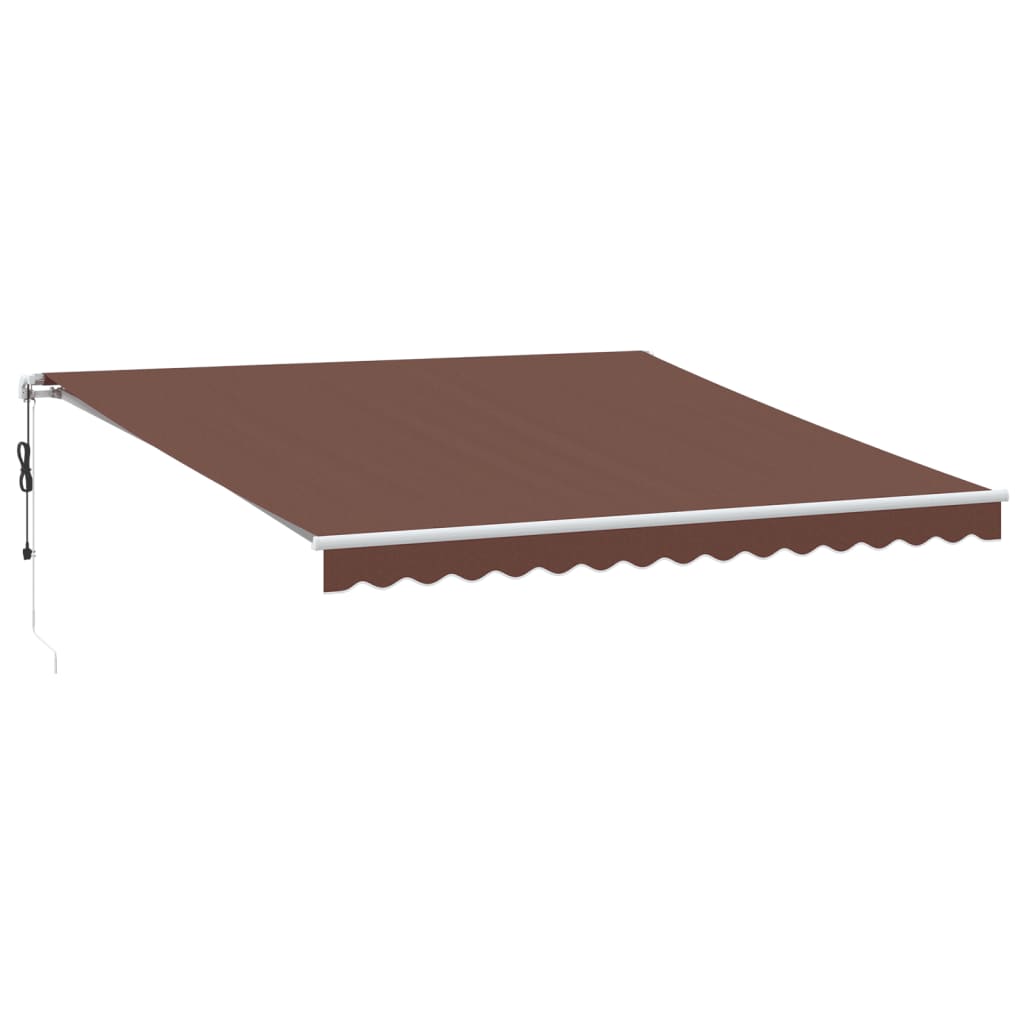 vidaXL Automatic Retractable Awning Brown 400x300 cm