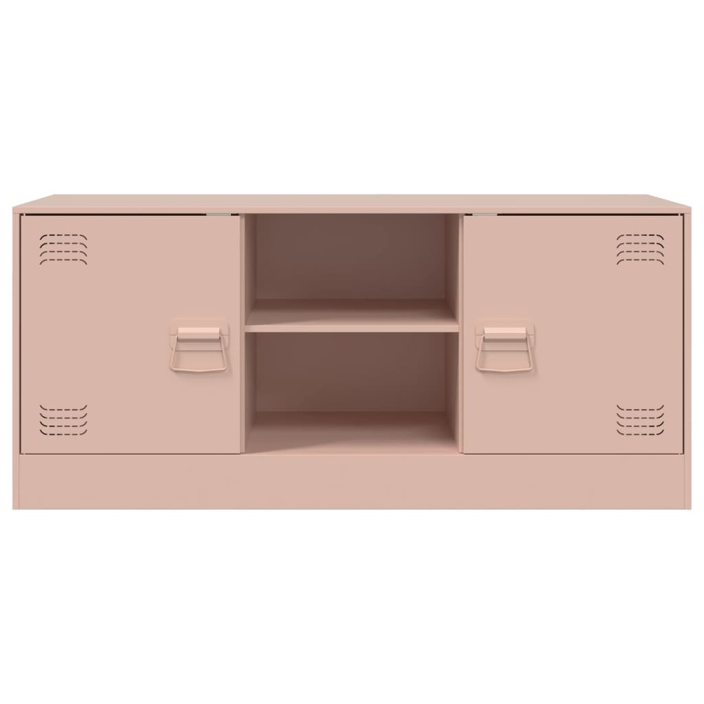 vidaXL TV Cabinet Pink 99x39x44 cm Steel