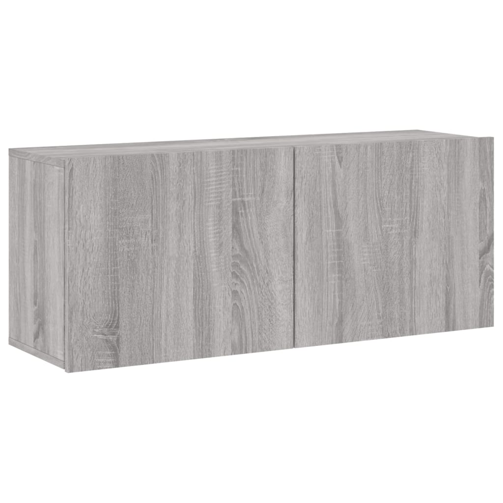 vidaXL TV Cabinet Wall-mounted Grey Sonoma 100x30x41 cm