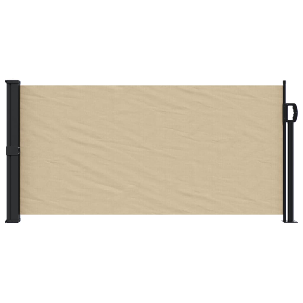 vidaXL Retractable Side Awning Beige 100x300 cm