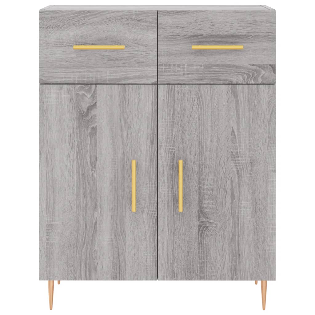 vidaXL Sideboard Grey Sonoma 69.5x34x90 cm Engineered Wood