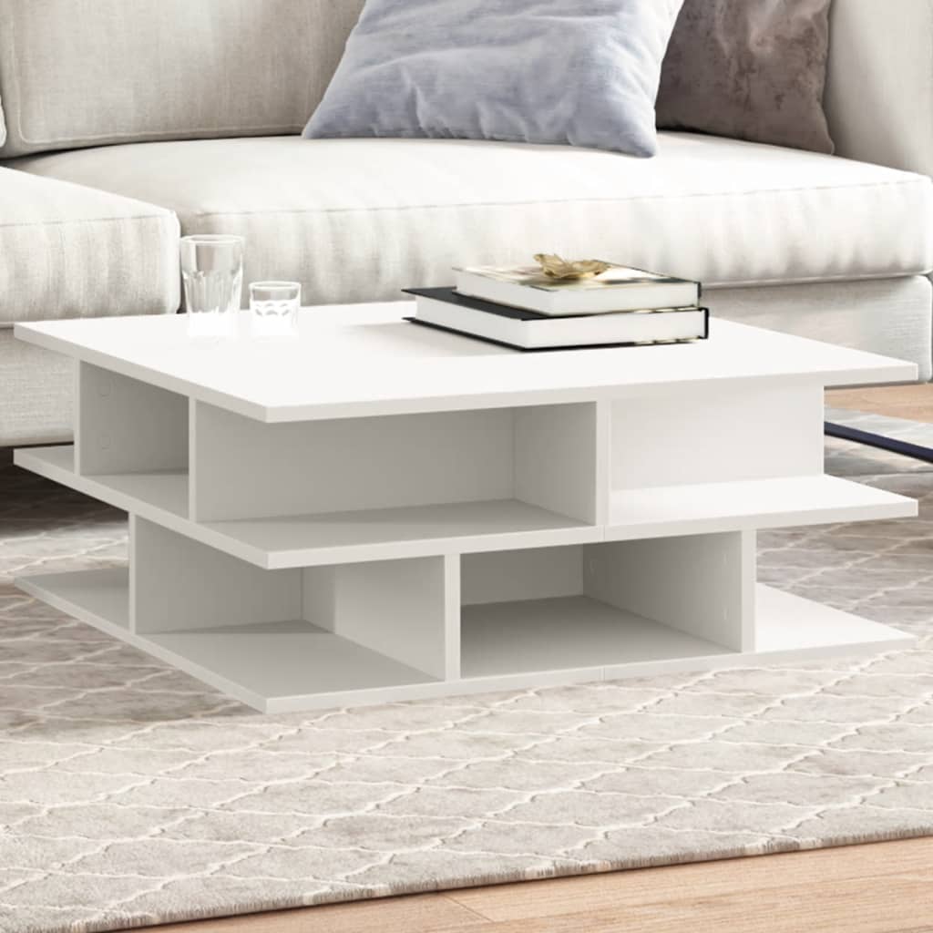 vidaXL Coffee Table White 70x70x29 cm Engineered Wood