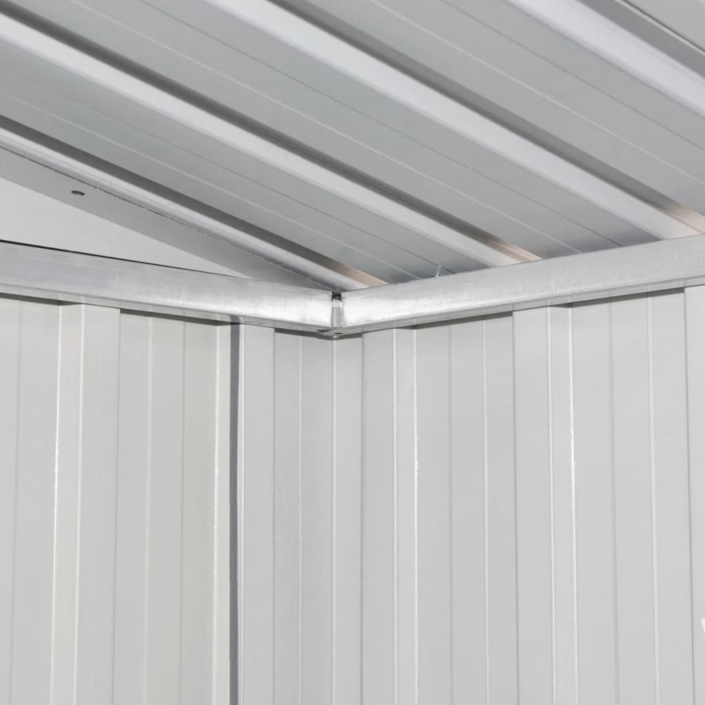 vidaXL Garden Shed Grey Metal