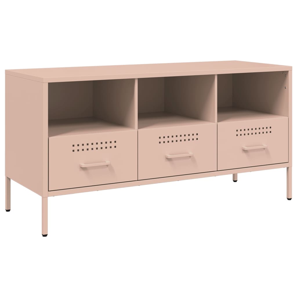 vidaXL TV Cabinet Pink 100.5x39x50.5 cm Steel