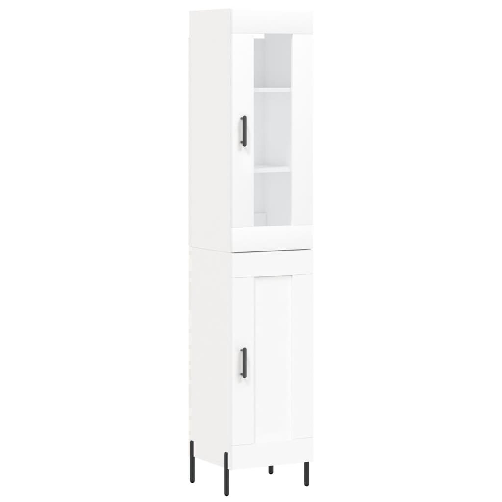 vidaXL Highboard White 34.5x34x180 cm Engineered Wood