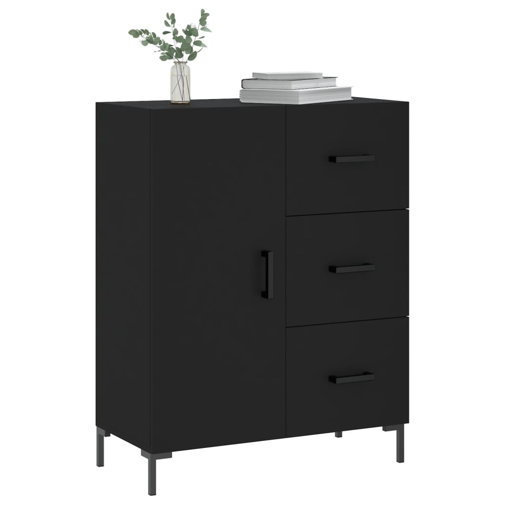 vidaXL Sideboard Black 69.5x34x90 cm Engineered Wood